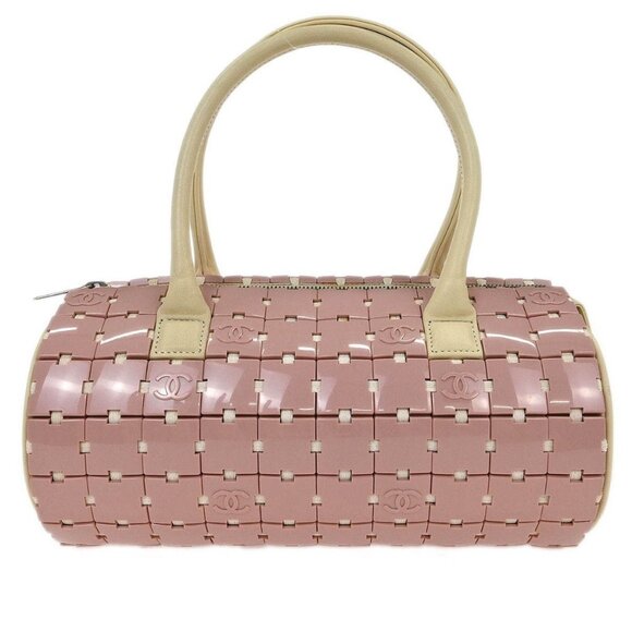 Chanel Pink Acrylic Puzzle Bag Barrel Handbag 116030 - Picture 1 of 10